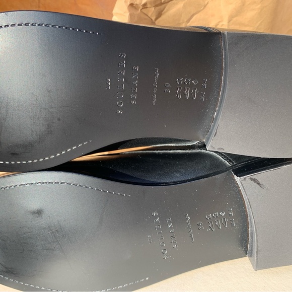 Sezane EUGENIE Boots/Sézane EUGENIE Leather Boots, New Black + Velvet Laces 39/8 - Picture 10 of 16